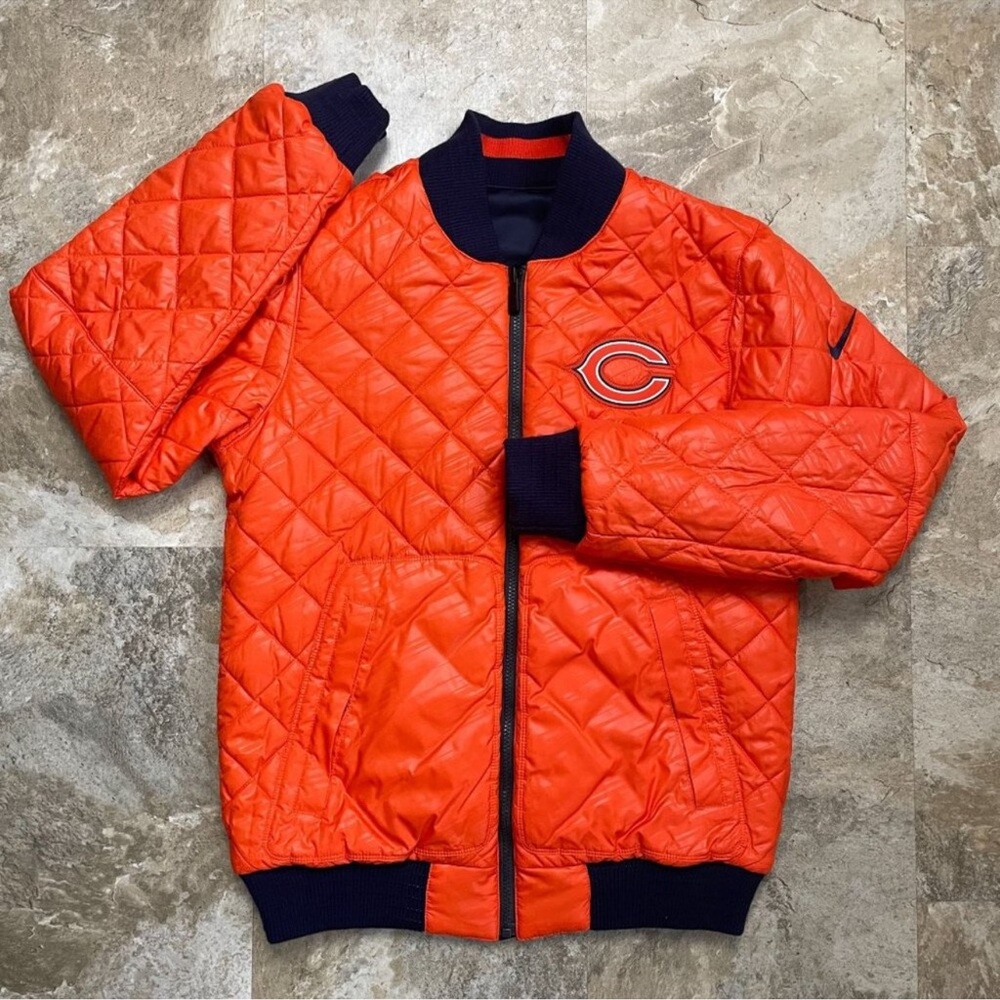 NFL Navy and Orange Bomber Jacket UNISEX - Picture 8 of 11